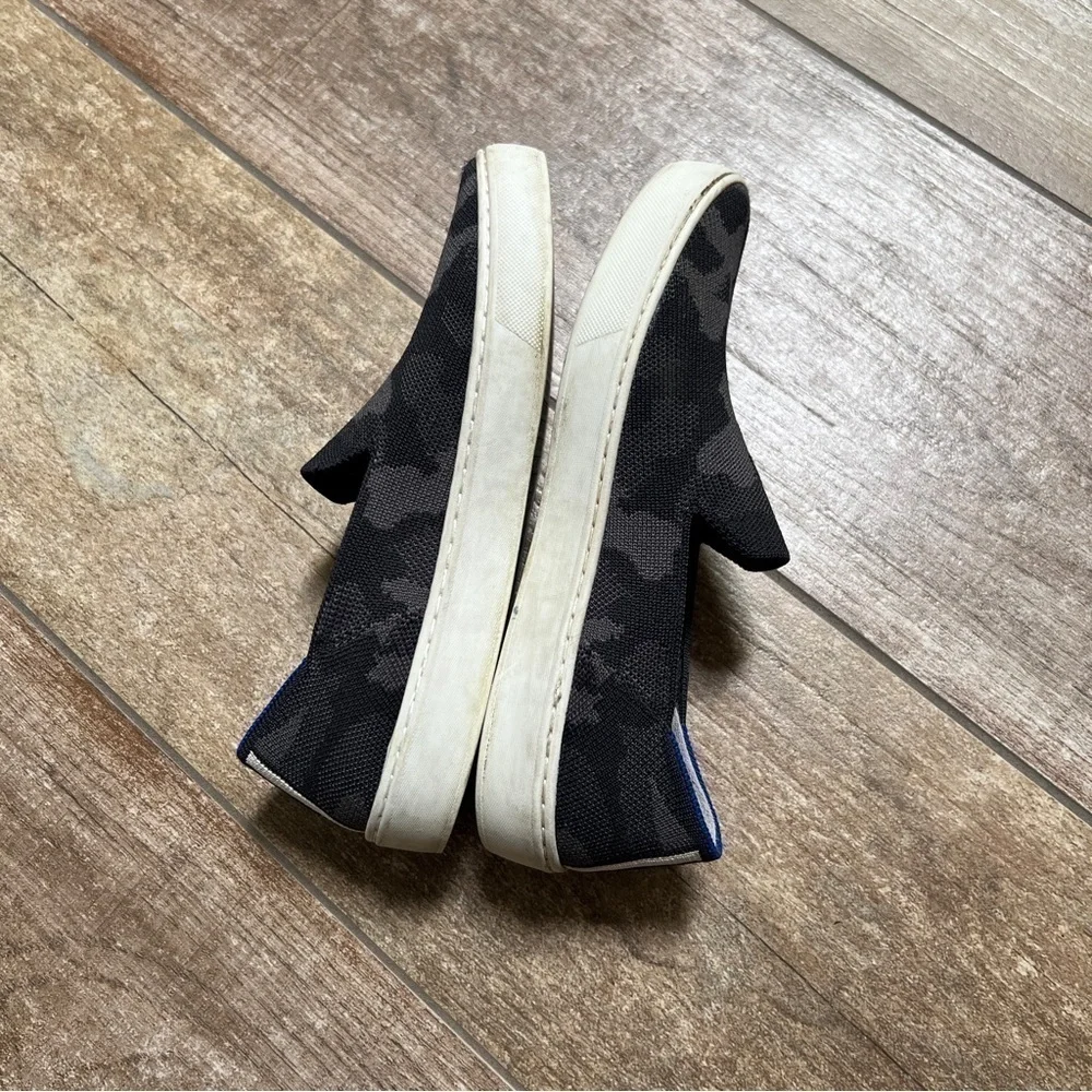Rothy’s | Original Grey Camo Slip On Sneakers